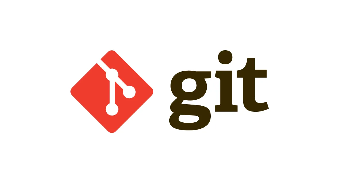The Git diamond logo in red and the git wordmark in dark brown on a white card