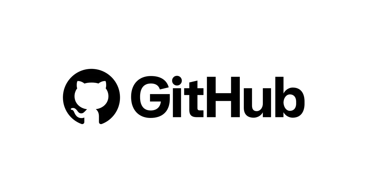 The GitHub Invertocat logo, a cat silhouette cut out of a black circle, beside the GitHub wordmark in black on a white card